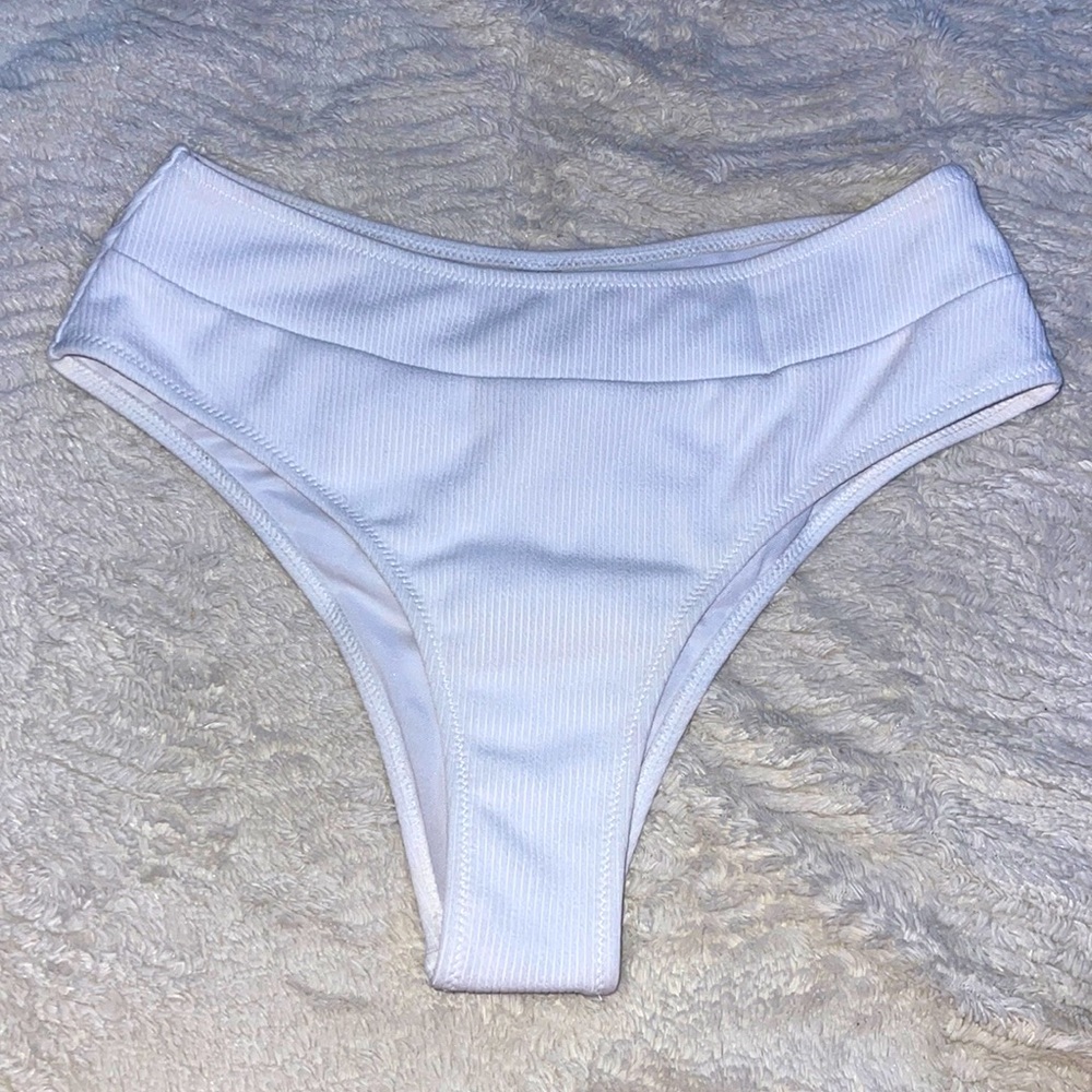 SHEIN Ribbed High Waisted Bikini Bottom